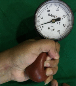 documentation of co-contraction effects with a dynamometer 3
